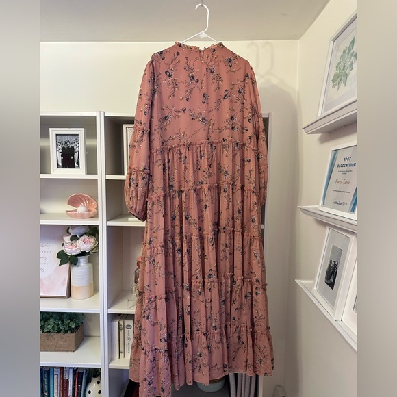 Dainty Jewells Blush Floral Long Sleeve Dress - Picture 4 of 4